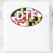 Sticker Ovale DTF Maryland Drapeau (Sac)