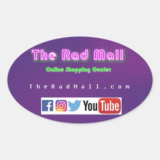 Sticker ovale du centre commercial Rad Mall (Devant)