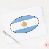 Sticker ovale du drapeau argentin (Enveloppe)