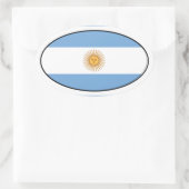 Sticker ovale du drapeau argentin (Sac)
