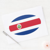 Sticker ovale du drapeau du Costa Rica (Enveloppe)