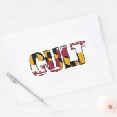 Sticker ovale du drapeau du Maryland (Enveloppe)