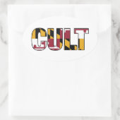 Sticker ovale du drapeau du Maryland (Sac)