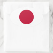 Sticker ovale du drapeau japonais (Sac)