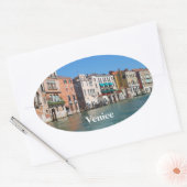 Sticker ovale du Grand Canal (Enveloppe)