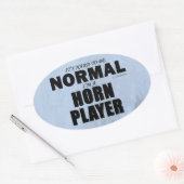 Sticker ovale du joueur de corne normale (Enveloppe)