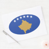 Sticker ovale du Kosovo (Enveloppe)