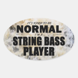 Sticker ovale du lecteur de basse à chaîne normale