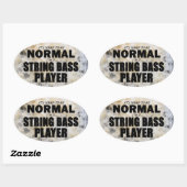 Sticker ovale du lecteur de basse à chaîne normale (Feuille)