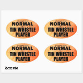 Sticker ovale du lecteur de sifflet normal (Feuille)