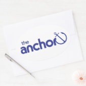 Sticker ovale du logo de l'Ancre (Enveloppe)