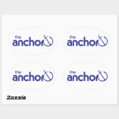 Sticker ovale du logo de l'Ancre (Feuille)