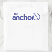 Sticker ovale du logo de l'Ancre (Sac)