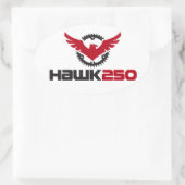 Sticker ovale du logo Hawk 250 (Sac)