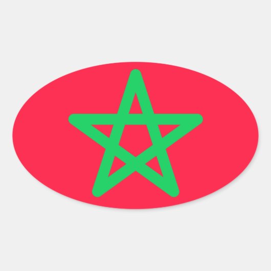 Sticker ovale du Maroc (Devant)