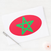 Sticker ovale du Maroc (Enveloppe)