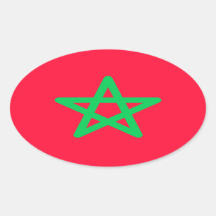 Sticker ovale du Maroc