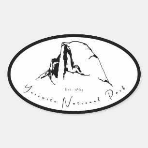 Sticker ovale du parc national Yosemite