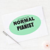 Sticker ovale du pianiste normal (Enveloppe)