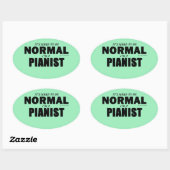 Sticker ovale du pianiste normal (Feuille)