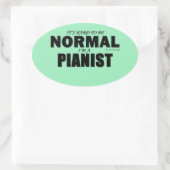 Sticker ovale du pianiste normal (Sac)