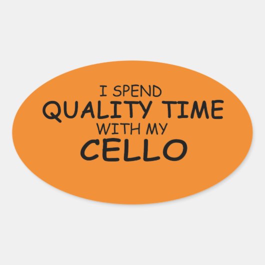 Sticker ovale du temps de qualité Cello (Devant)