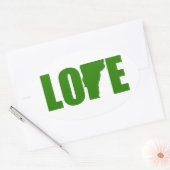 Sticker ovale du Vermont Love (Enveloppe)