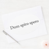 Sticker Ovale dum spiro spero (Enveloppe)