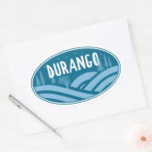 Sticker Ovale Durango Colorado Extérieur (Enveloppe)