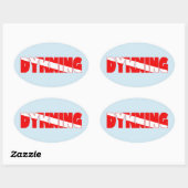Sticker Ovale Dykning (danois) (Feuille)