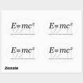 Sticker Ovale E=MC2 Théorie de la relativité d'Einstein (Feuille)