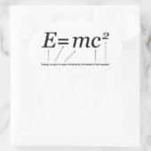 Sticker Ovale E=MC2 Théorie de la relativité d'Einstein (Sac)