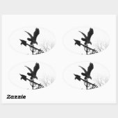 Sticker Ovale Eagle and Arrow (Feuille)