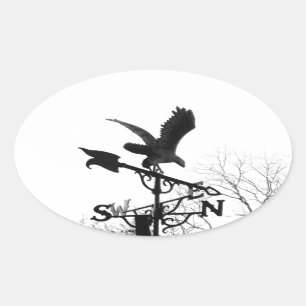 Sticker Ovale Eagle and Arrow