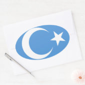 Sticker Ovale East Turkestan (Enveloppe)