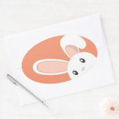 Sticker Ovale Easter Bunny peeping (Enveloppe)