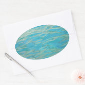 Sticker Ovale Eau Aqua (Enveloppe)