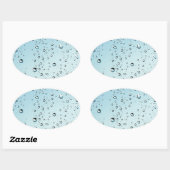 Sticker Ovale Eau avec bulles (Feuille)