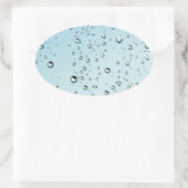 Sticker Ovale Eau avec bulles (Sac)