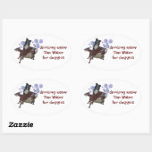 Sticker Ovale eau potable du robinet pour chiens (Feuille)