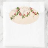 Sticker Ovale Échange rose français (Sac)