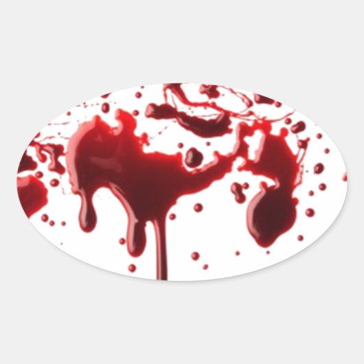 Sticker Ovale éclaboussure de sang 3 (Devant)