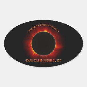 Sticker Ovale Éclipse solaire