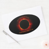 Sticker Ovale Éclipse solaire (Enveloppe)