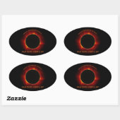Sticker Ovale Éclipse solaire (Feuille)