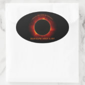 Sticker Ovale Éclipse solaire (Sac)