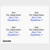 Sticker Ovale Économisez US Oval Blue (Feuille)