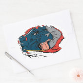 Sticker Ovale Écran de la panthère noire (Enveloppe)