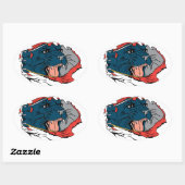 Sticker Ovale Écran de la panthère noire (Feuille)