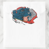 Sticker Ovale Écran de la panthère noire (Sac)